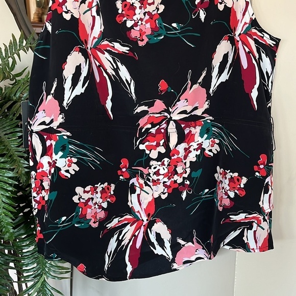 Brand New Derek Lam 10C x Athleta Black Floral Sleeveless Tank Top Lily Blouse - Picture 9 of 12